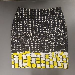 Vintage Carlisle Silk and Linen pebble pattern size 12 fitted skirt